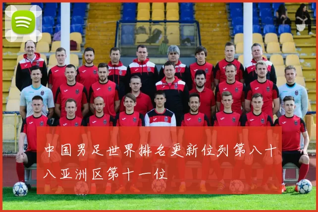 中国男足世界排名更新位列第八十八亚洲区第十一位